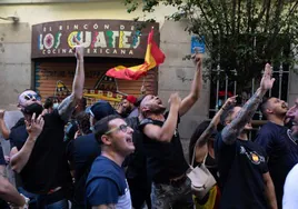 Manifestación neonazi en Madrid, en 2021.