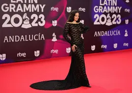 Rosalía, una de las artistas de Sony Music, en los Latin Grammy Awards.