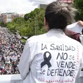Nueva manifestación en Madrid para defender la sanidad pública.