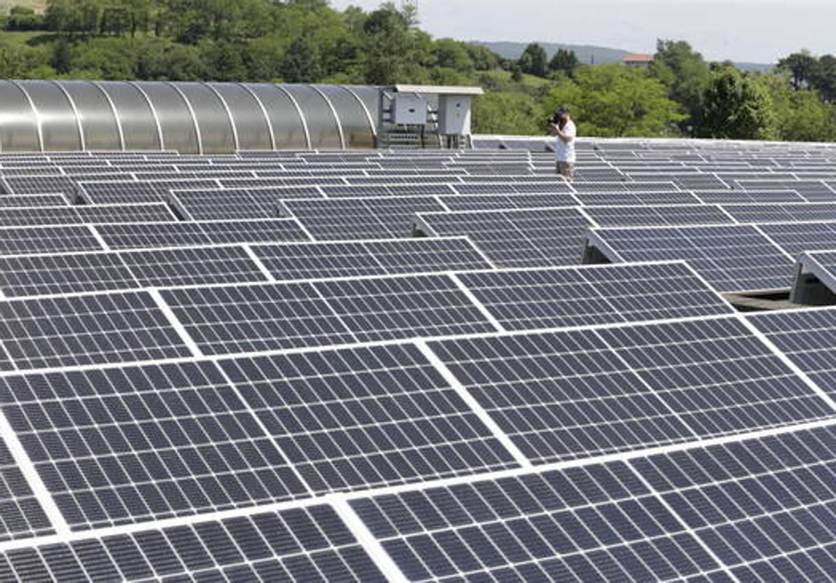 Vista de una planta fotovoltaica.