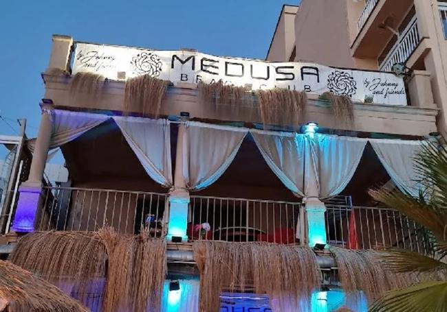 Aspecto del Medusa Beach Club antes de la tragedia.