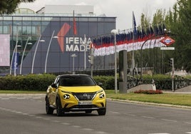 El nuevo Juke recorre parte del futuro circuito de F1 en Madrid