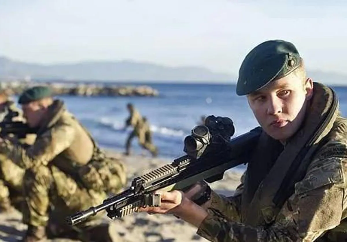 Soldados británicos durante unas maniobras en Gibraltar.