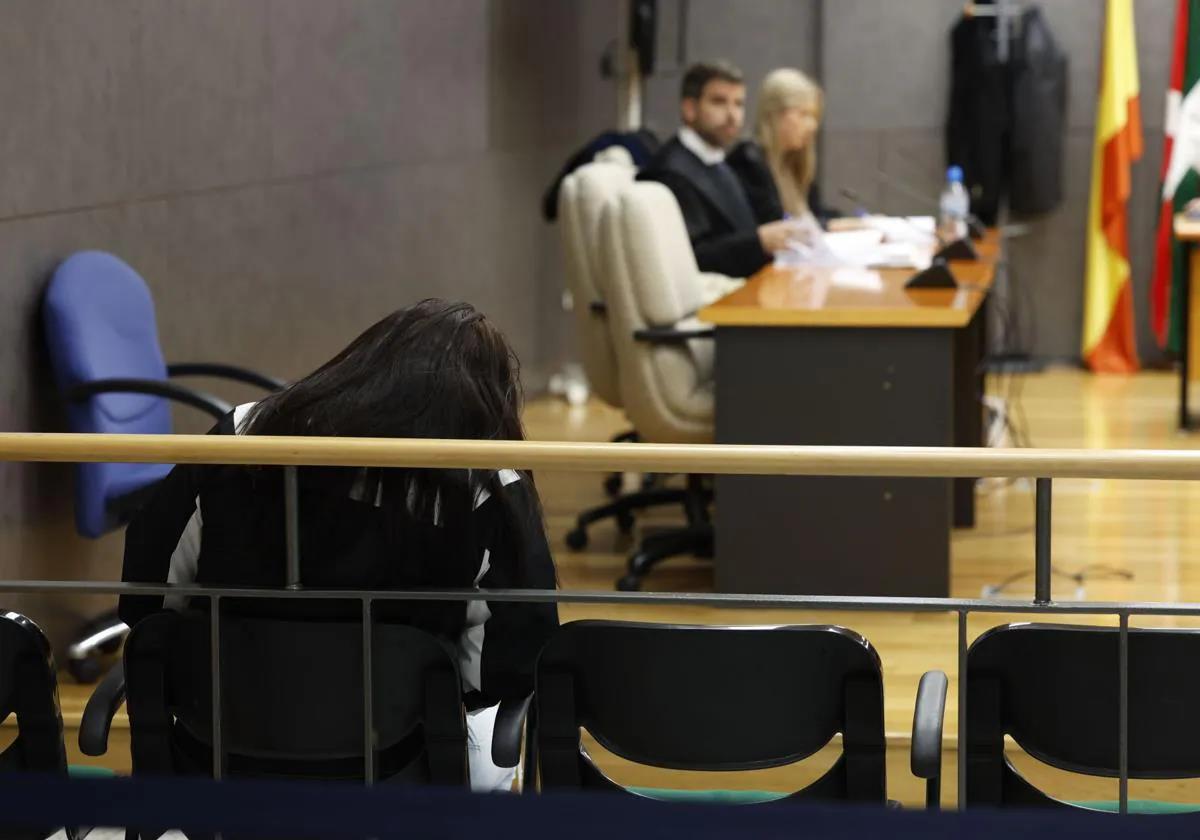 Mireia, durante el juicio.