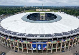 Vista aérea del Estadio Olímpico de Berlín, sede de la final de la Eurocopa 2024.