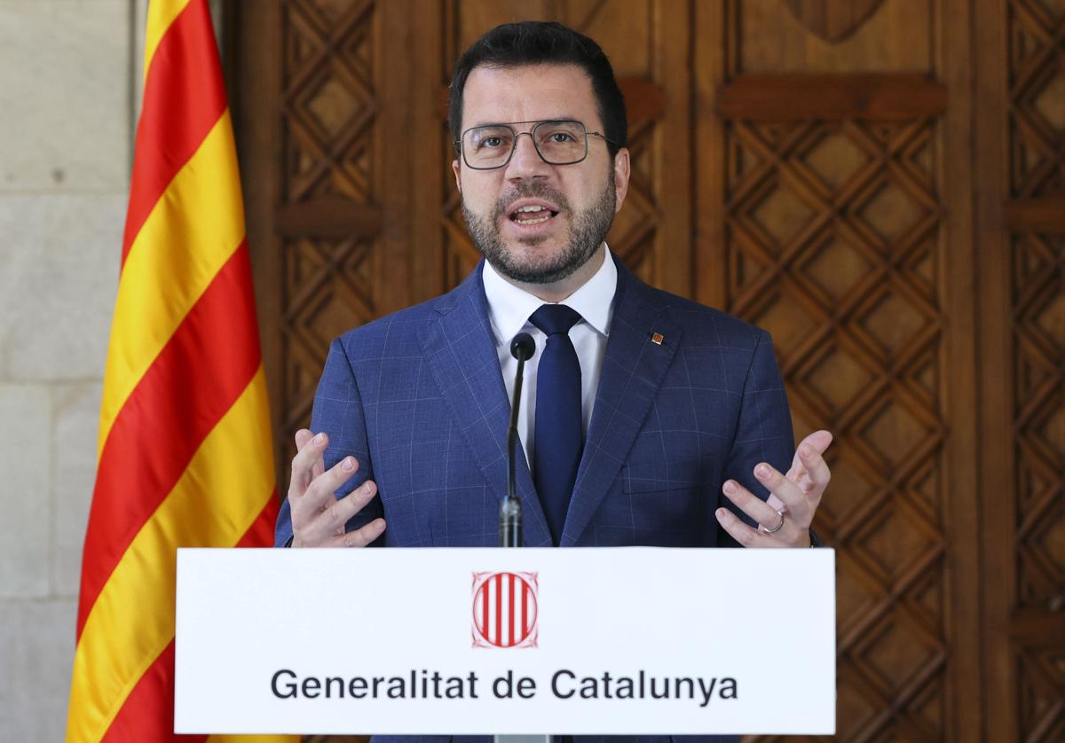 El presidente de la Generalitat de Cataluña en funciones, Pere Aragonès.