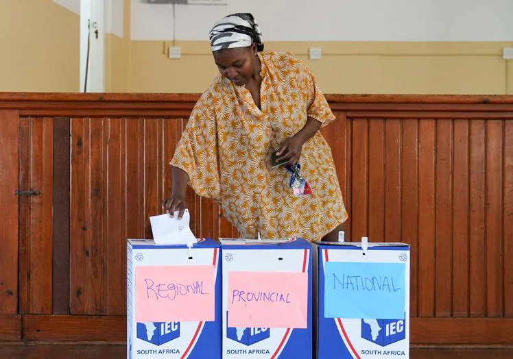 A moment of the vote in South Africa.