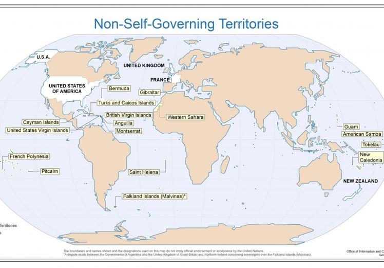 The 17 territories pending decolonization.