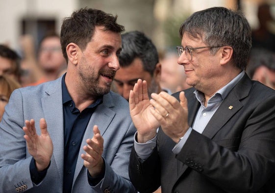 Toni Comín y Carles Puigdemont