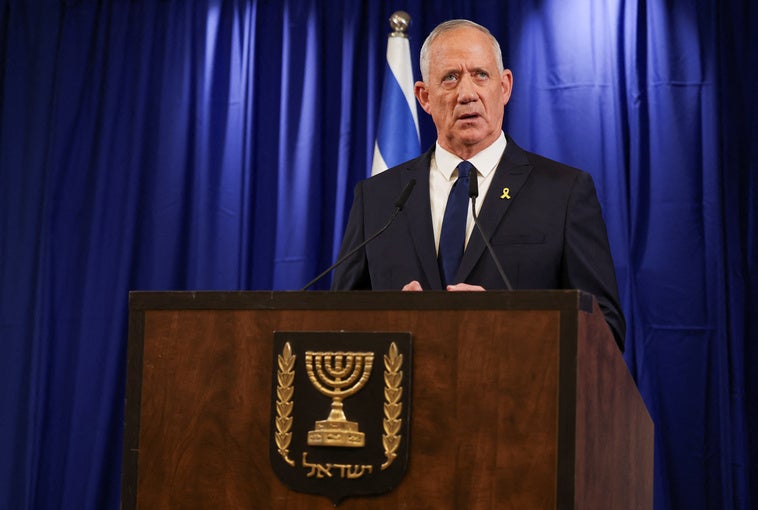 Benny Gantz, hasta ahora ministro de Defensa de Israel.