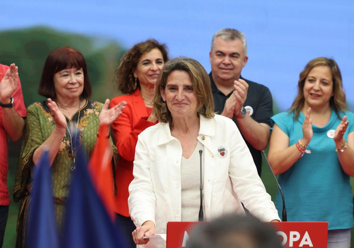 Teresa Ribera tras conocer los resultados de las elecciones europeas