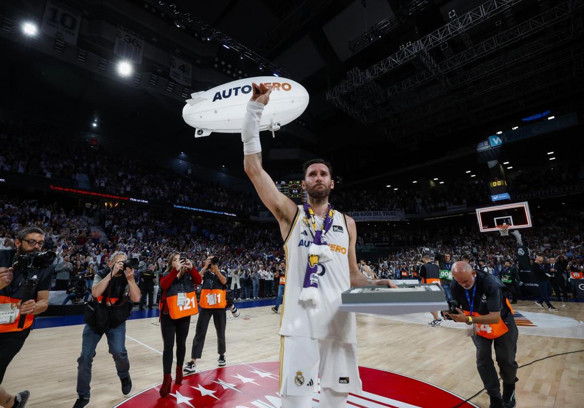 Rudy Fernández se despidide emocionado en su último partido en el WiZink Center con el Real Madrid