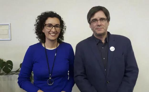 Marta Rovira y Carles Puigdemont.