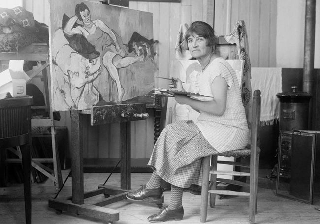 'Suzanne Valadon pintando el retrato de Marie Coca en su estudio', 1927.