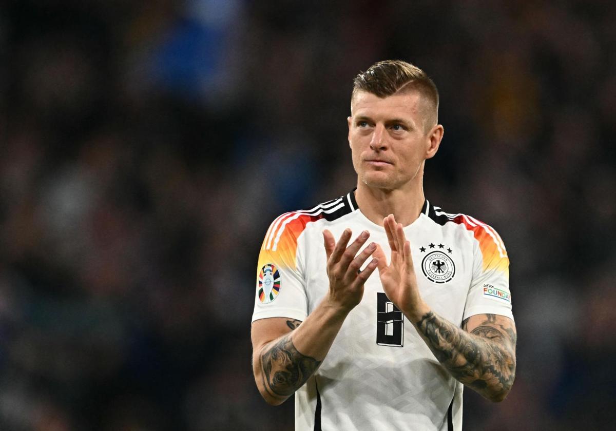 Toni Kroos, durante el Alemania-Escocia que abrió la Eurocopa 2024.