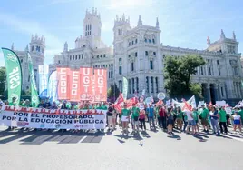 Movilización de profesores en Madrid.