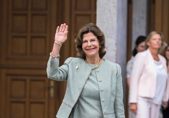 La reina Silvia de Suecia.