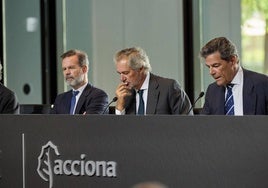 El presidente ejecutivo de Acciona, José Manuel Entrecanales, en la junta de accionistas.