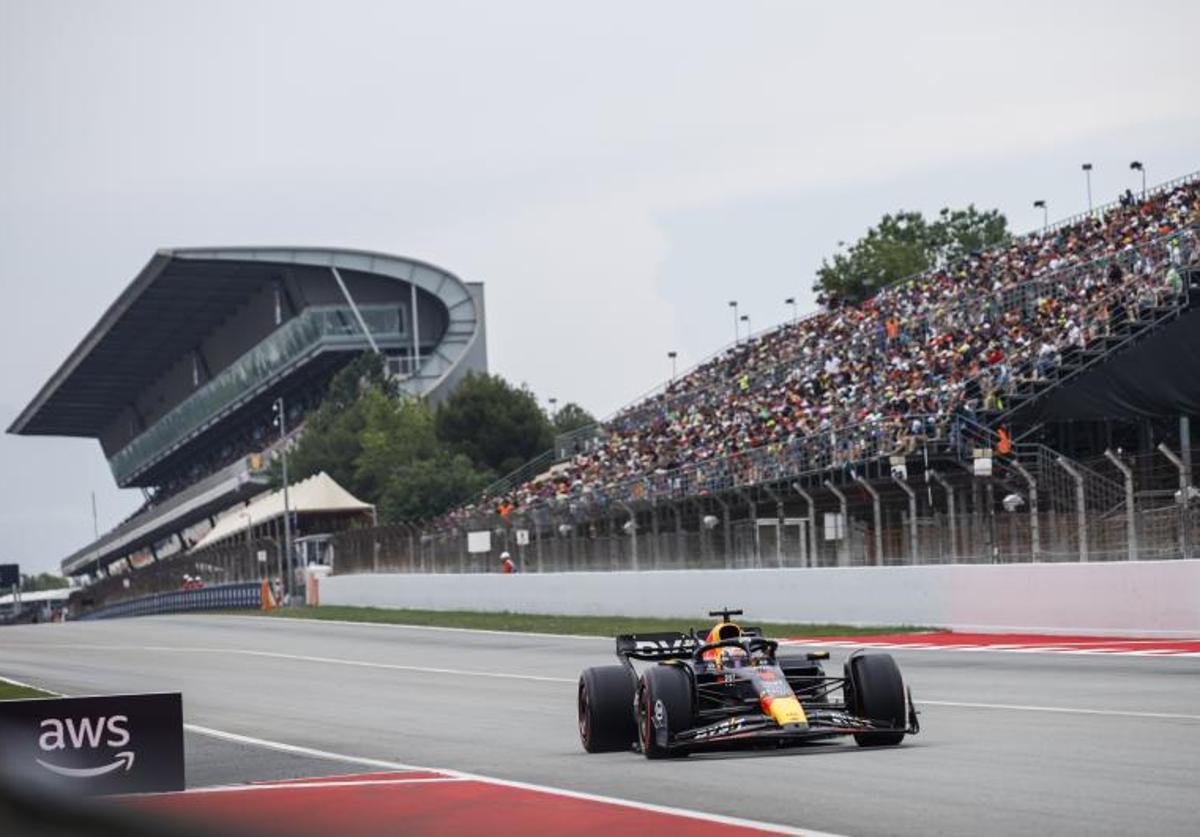 Max Verstappen en la carrera del año pasado en Montmeló