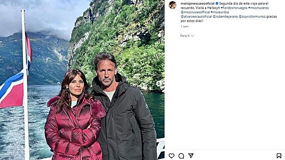 María José Suárez y Álvaro Muñoz Escassi, 'boda' en altamar