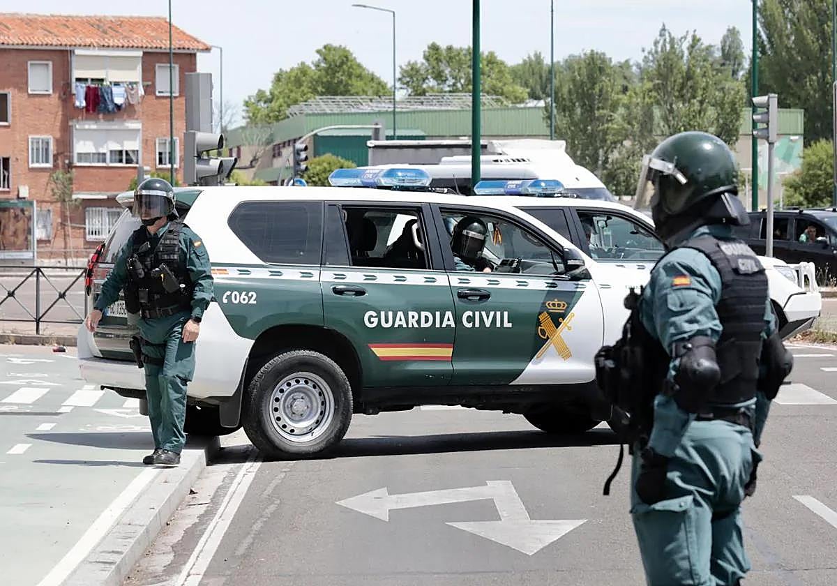 Reciente operación de la Guardia Civil en Valladolid, en una imagen de archivo.