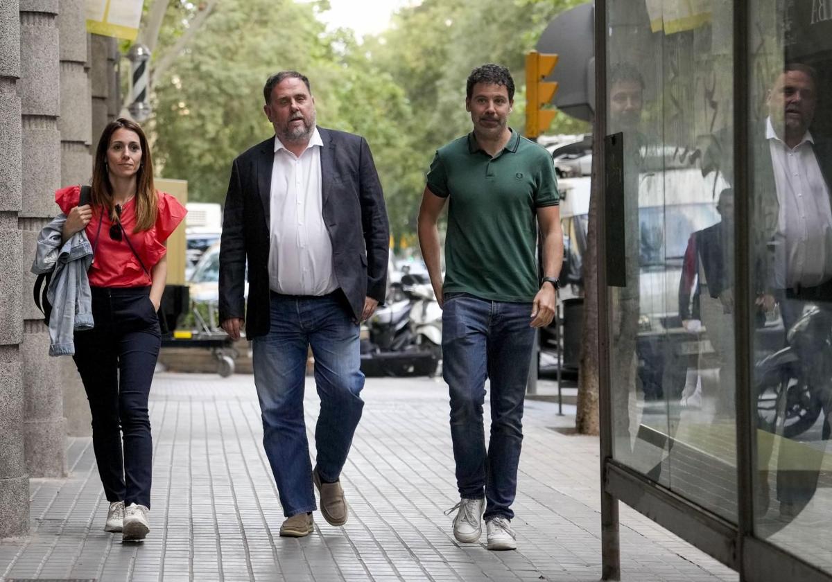 Oriol Junqueras a su llegada a la sede de ERC el 9 pasado 9 de junio.