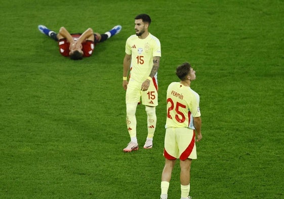 Alex Baena and Fermín López disputaron el partido de España ante Albania en la fase de grupos de la Eurocopa.