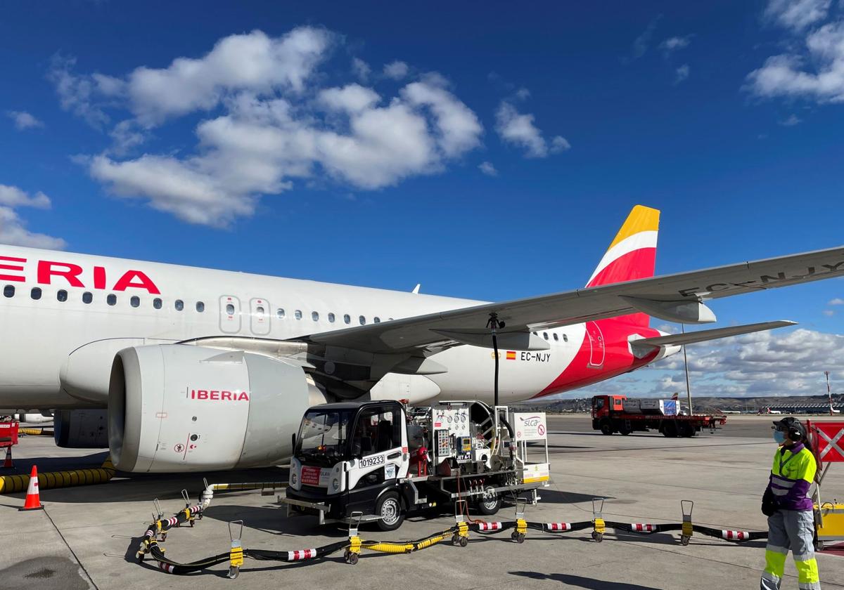 Un avión de Iberia.