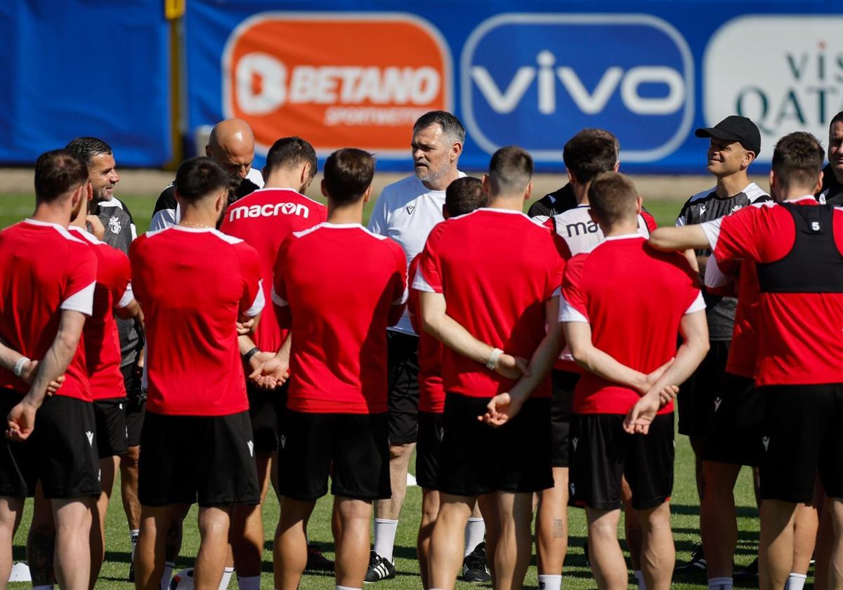 la selección de Georgia, durante un entrenamiento