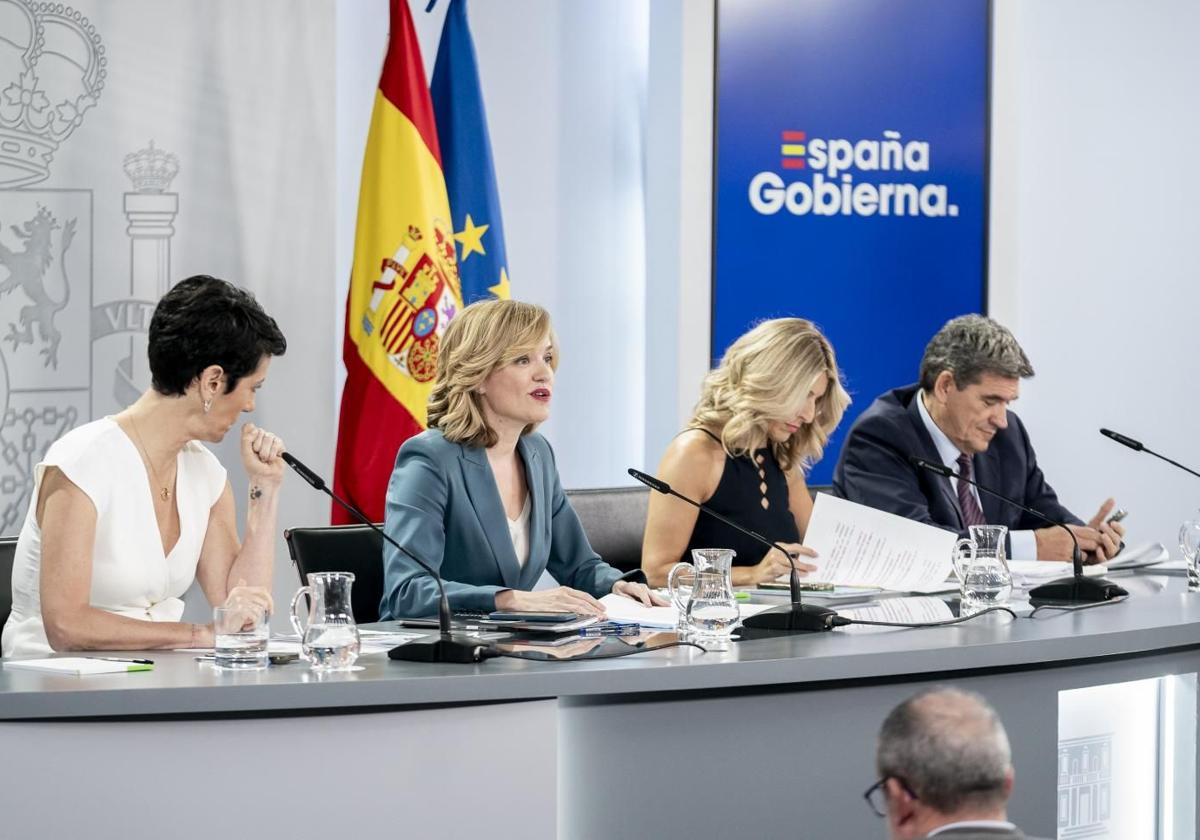 Rueda de prensa tras el Consejo de Ministros de este martes.