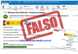 Multas falsas detectadas por la DGT