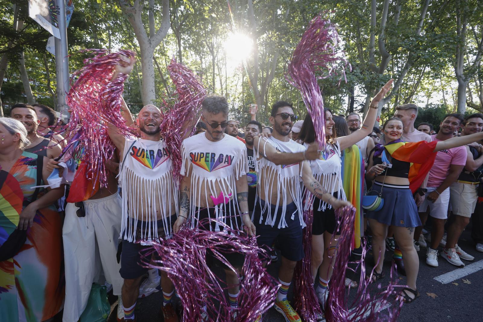 Participantes en la manifestación del Orgullo.