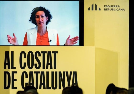 marta Rovira, en un acto de campaña.