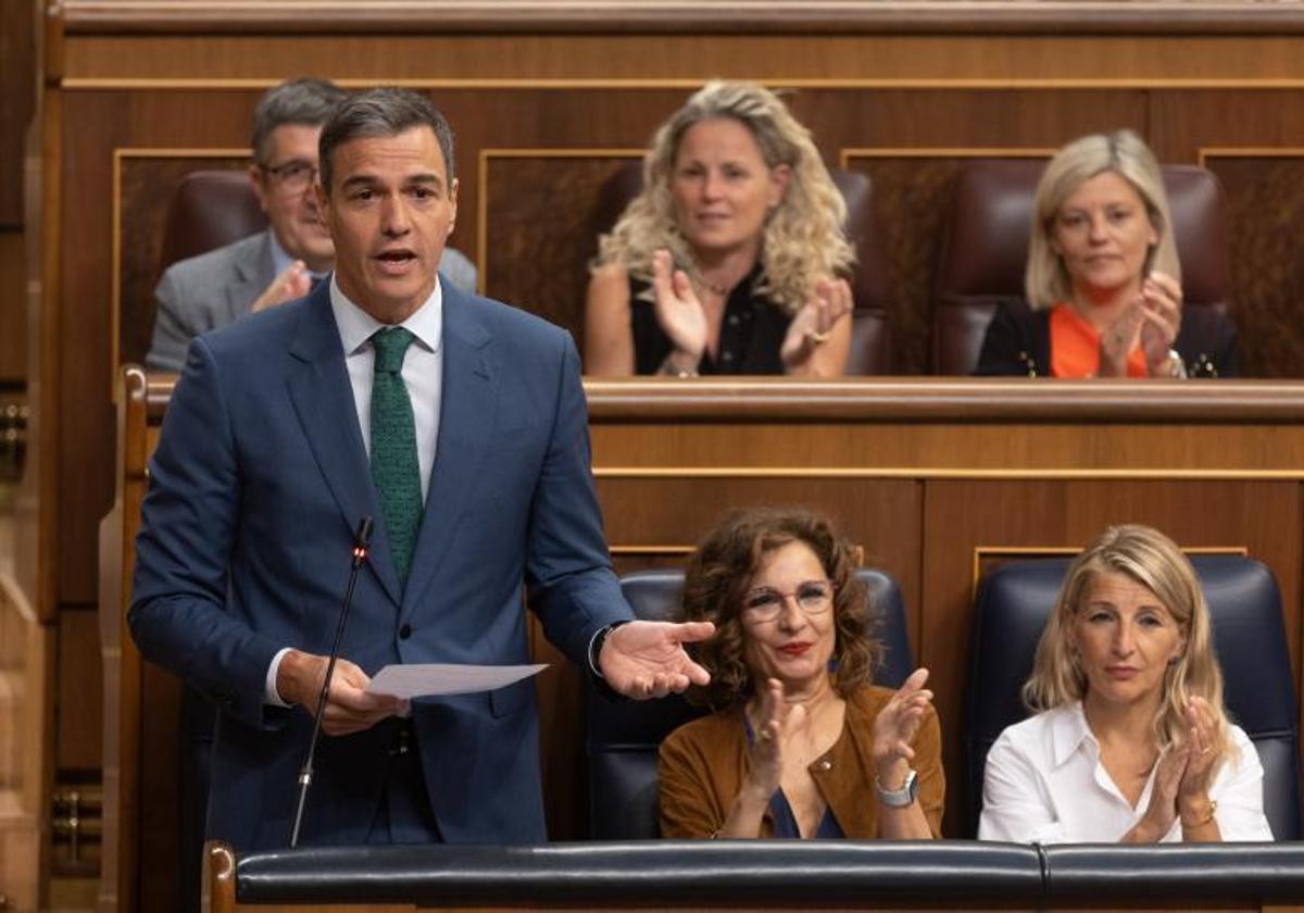 Pedro Sánchez, en el Congreso de los DIputados.