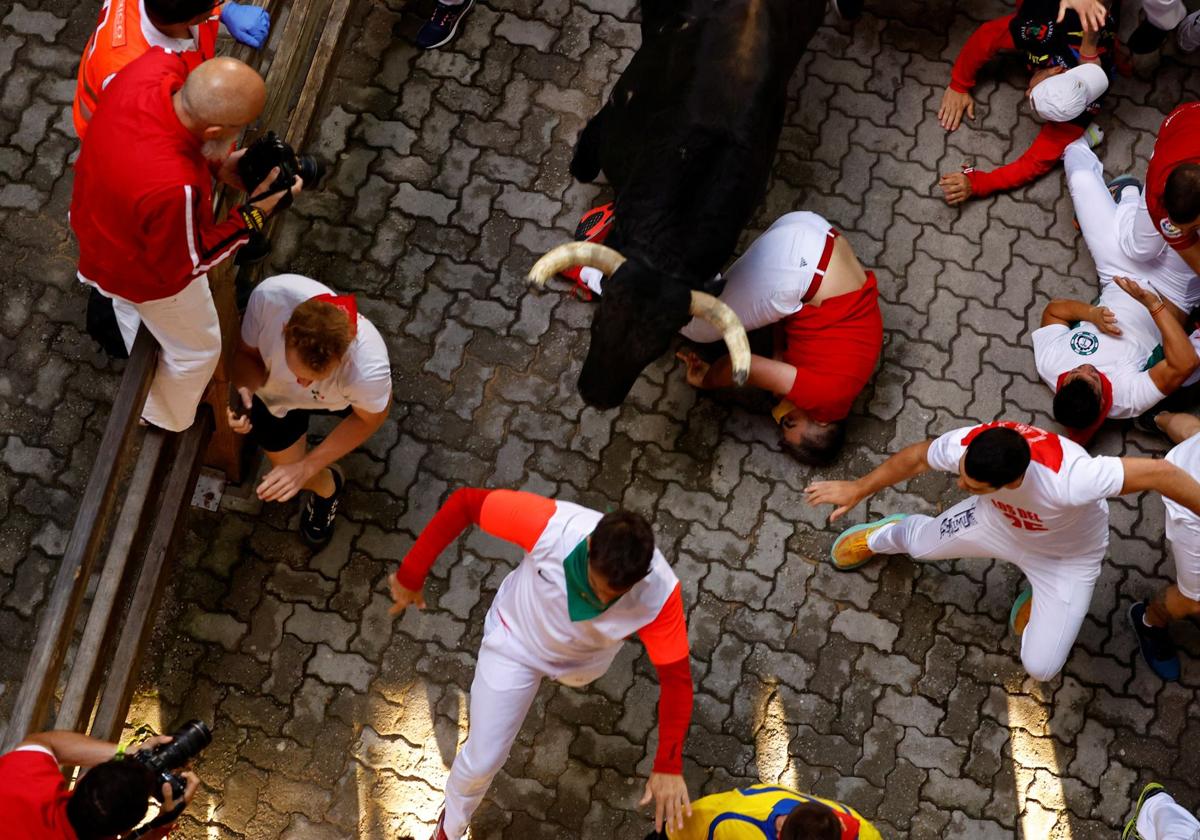 Las mejores imágenes del cuarto encierro de San Fermín