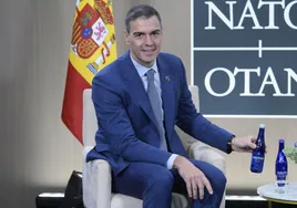 El presidente de Gobierno, Pedro Sánchez, antes de un encuentro bilateral durante la cumbre de la OTAN.