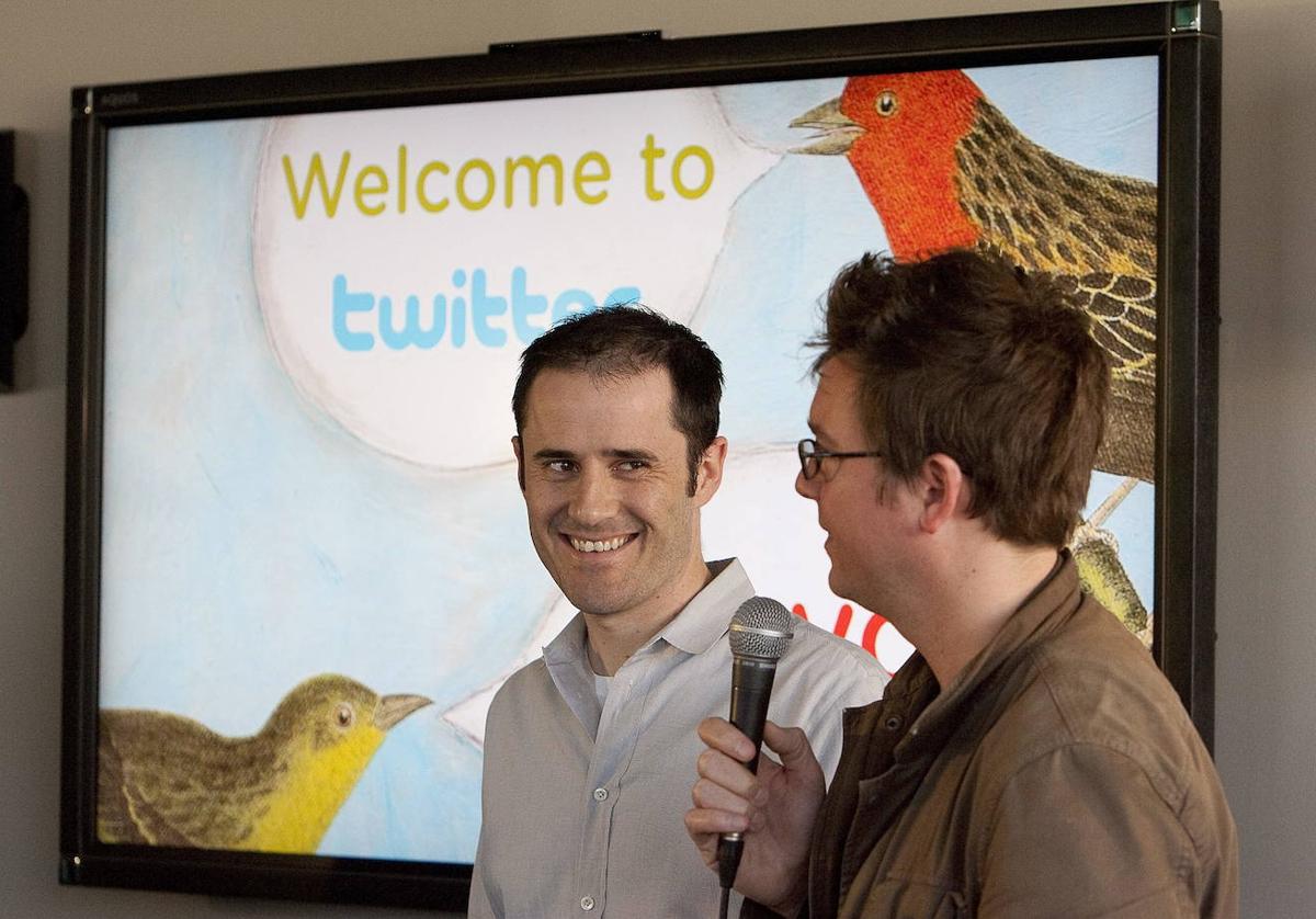 Evan Williams y Biz Stone, cofundadores de Twitter.