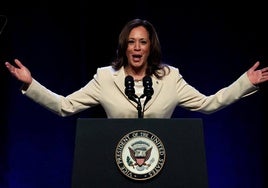 La vicepresidenta, Kamala Harris, será la adversaria de Trump en los comicios de noviembre.