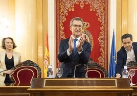 Alberto Núñez Feijóo, ayer en el Senado.