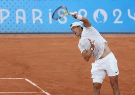 Nadal, durante un entrenamiento.