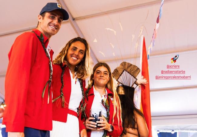 Andy Criere, Nadia Erostarbe y Janire González.