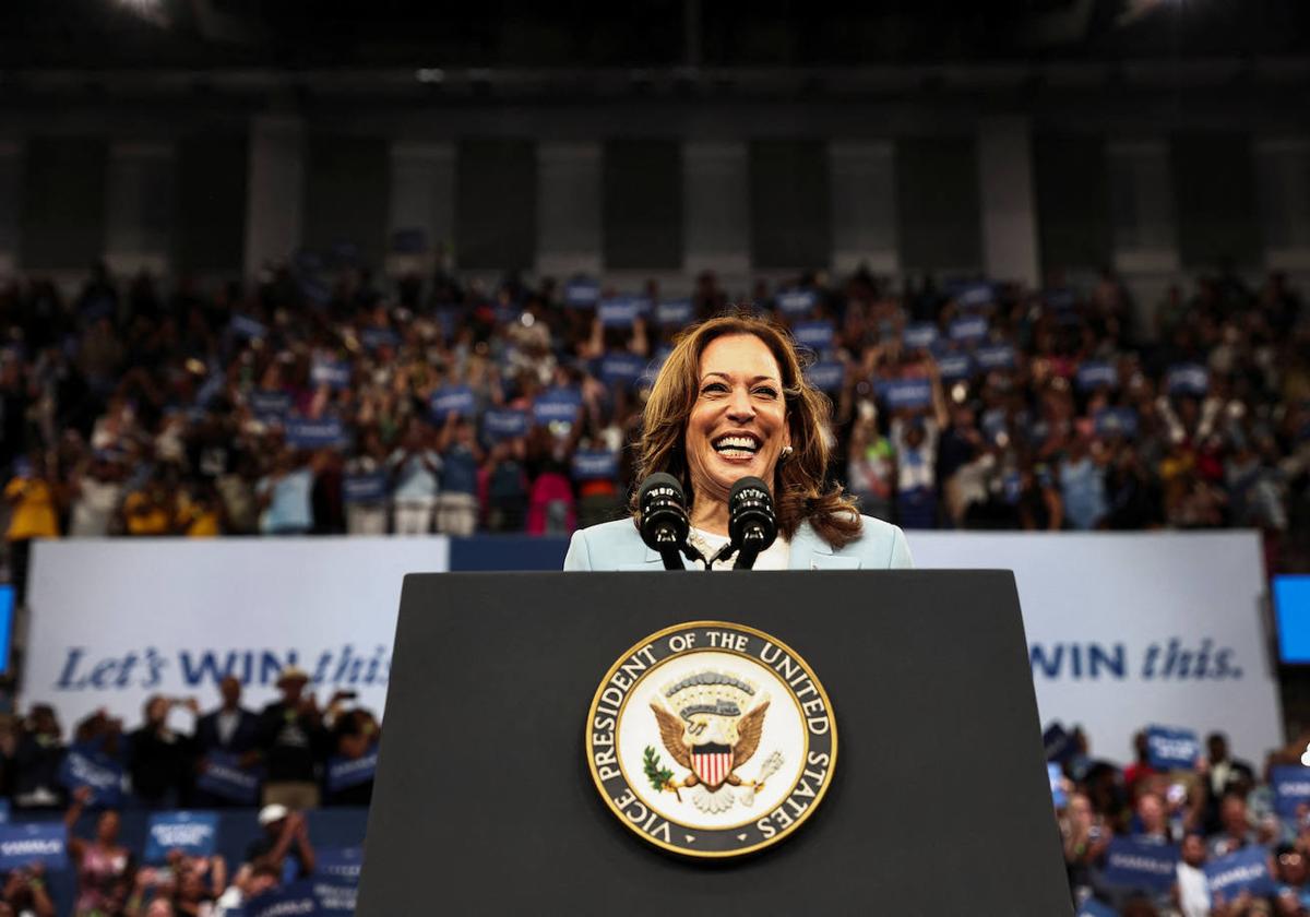 Kamala Harris logró en Atlanta el mayor lleno conseguido por los demócratas desde que Biden inició la campaña.