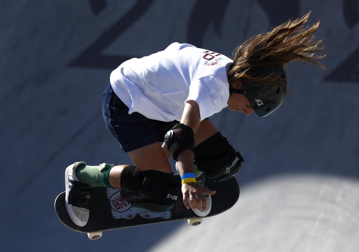 Naia Laso, durante la final de skate.