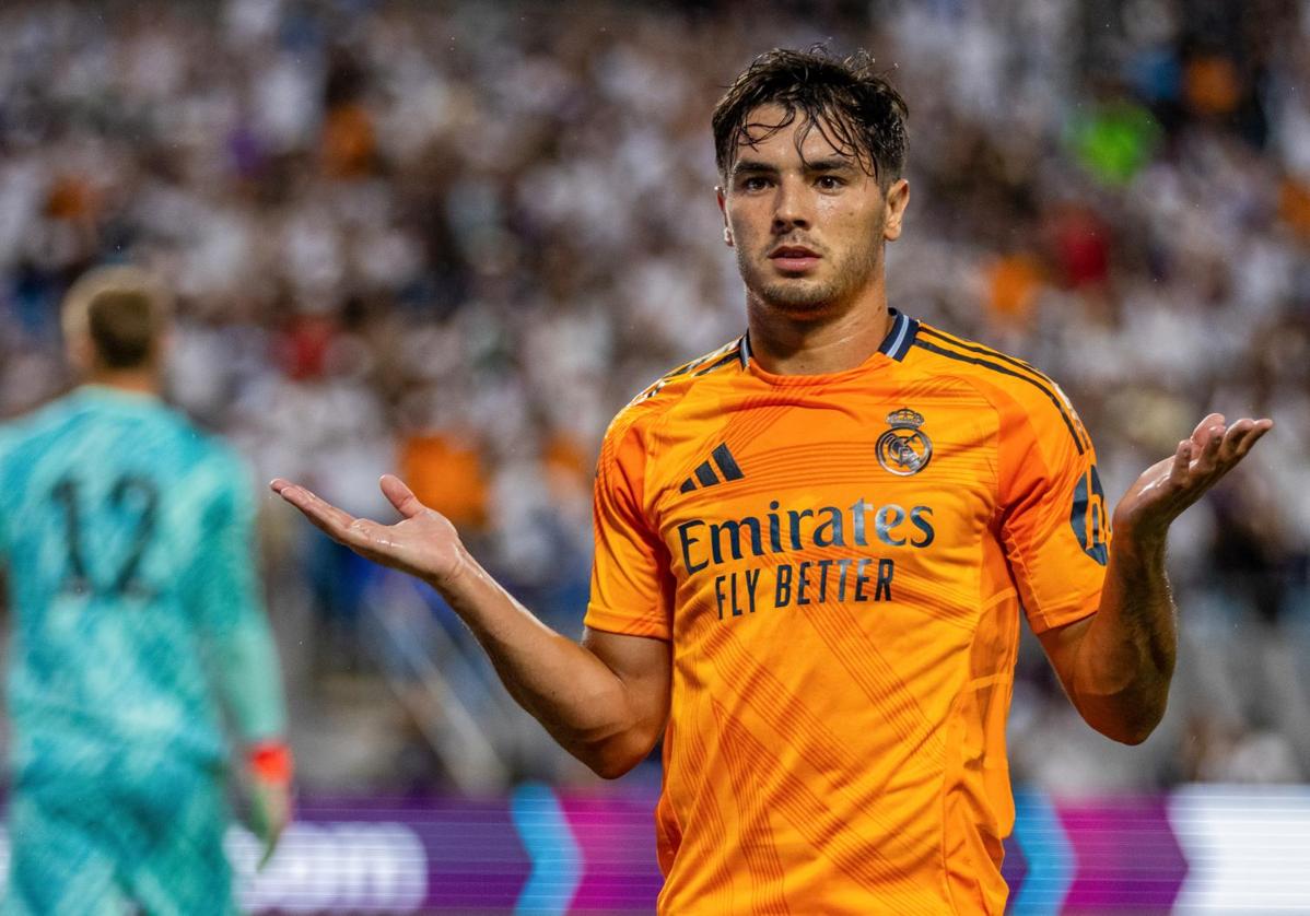 Brahim Díaz, celebrando su gol ante el Chelsea