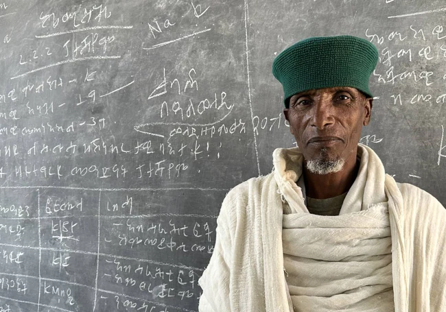 Abune Gebremariam, a father of pupils at Airire school in Gulomekada woreda in eastern Tigray.