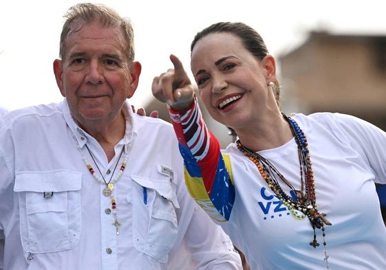 Los líderes opositores Edmundo González y María Corina Machado.