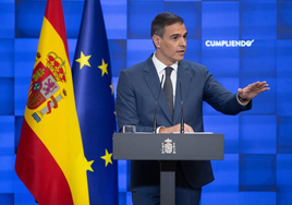 El presidente del Gobierno, Pedro Sánchez