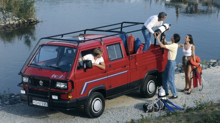 En la gama de la T3, no faltaron las carrocerías con caja, y simple o doble cabina