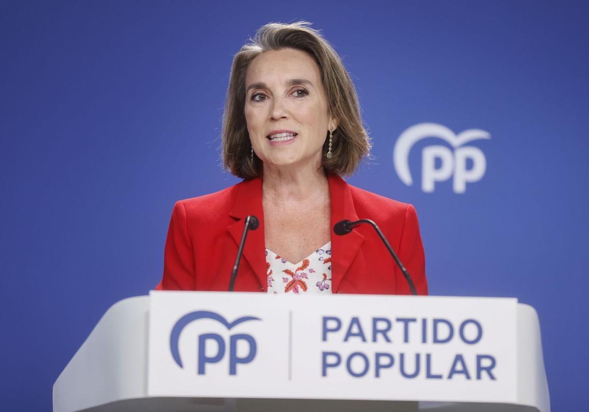 Cuca Gamarra, secretaria general del PP, el pasado 8 de agosto.