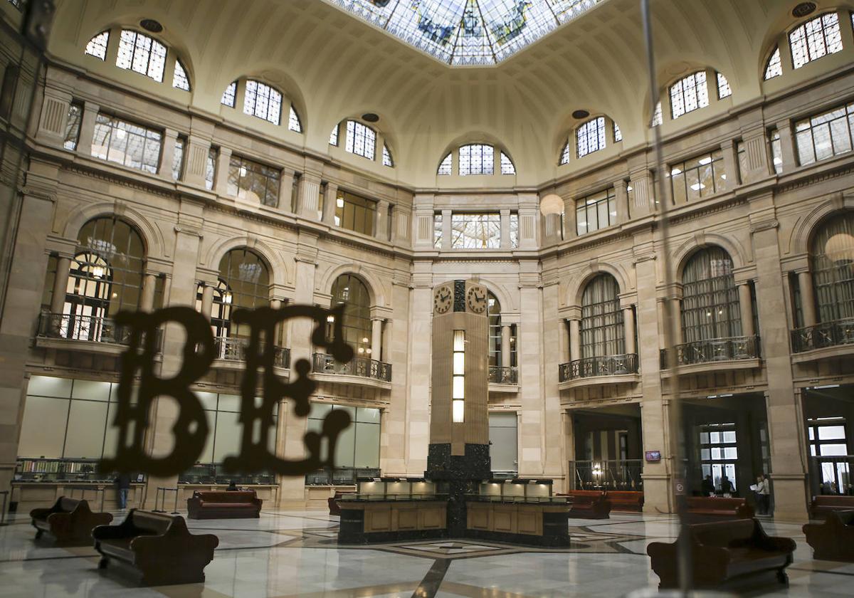 Interior del edificio del Banco de España en Madrid.